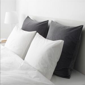 Pair of 26x26 inches Sanela velvet IKEA Euro‎ Shams cover gray large